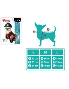 déguisement pour chien Taille M Pirate 2