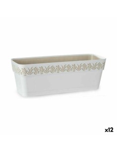 Jardinière Stefanplast Gaia Blanc Plastique 49,5 x 17 x 19 cm (12 Unités)