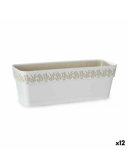 Jardinière Stefanplast Gaia Blanc Plastique 49,5 x 17 x 19 cm (12 Unités)