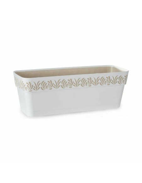 Jardinière Stefanplast Gaia Blanc Plastique 49,5 x 17 x 19 cm (12 Unités)