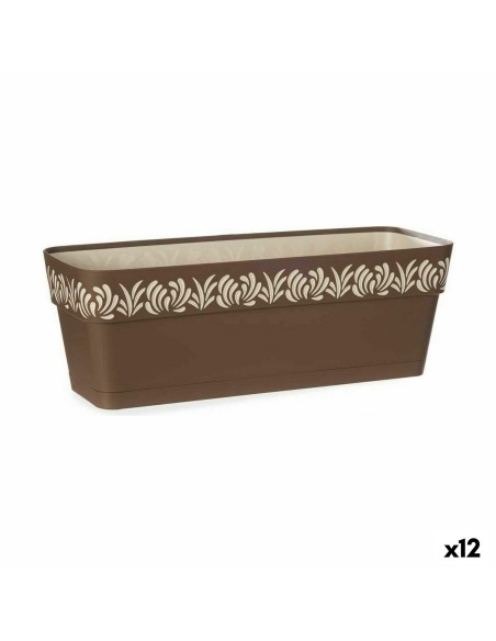 Jardinière Stefanplast Gaia Marron Plastique 18 x 17 x 49,5 cm (12 Unités)