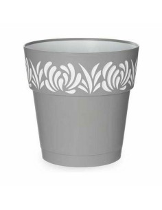 Pot auto-arrosant Stefanplast Gaia Gris Plastique 25 x 25 x 25 cm (6 Unités) 2