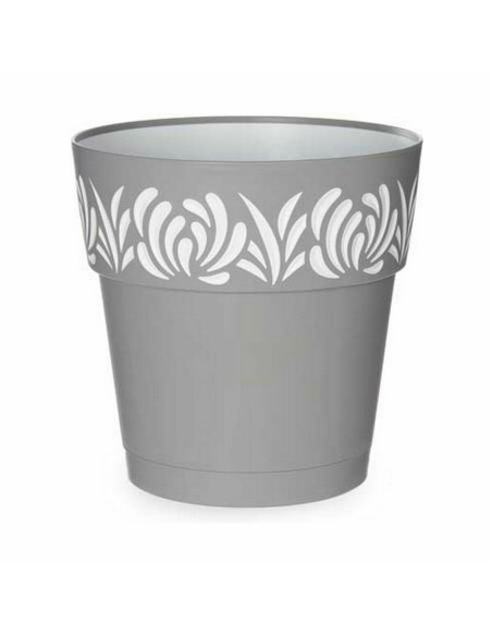 Pot auto-arrosant Stefanplast Gaia Gris Plastique 25 x 25 x 25 cm (6 Unités)