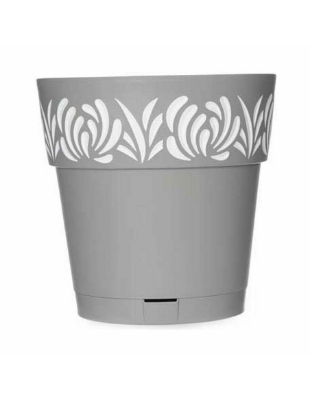 Pot auto-arrosant Stefanplast Gaia Gris Plastique 25 x 25 x 25 cm (6 Unités)