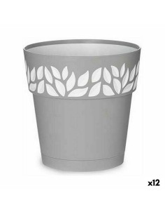 Pot auto-arrosant Stefanplast Cloe Gris Plastique 19 x 19 x 19 cm (12 Unités)
