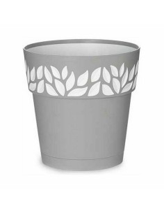 Pot auto-arrosant Stefanplast Cloe Gris Plastique 19 x 19 x 19 cm (12 Unités) 2