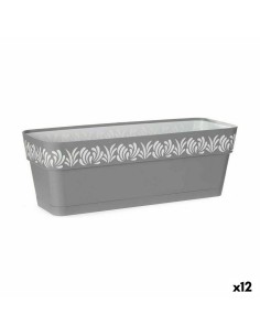 Jardinière Stefanplast Gaia Gris Plastique 49,5 x 17 x 19 cm (12 Unités)
