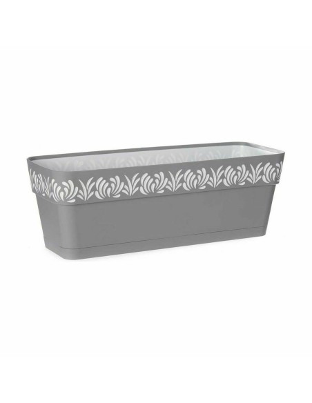 Jardinière Stefanplast Gaia Gris Plastique 49,5 x 17 x 19 cm (12 Unités)