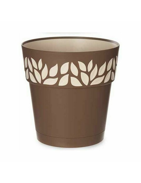 Pot auto-arrosant Stefanplast Cloe Marron Plastique 25 x 25 x 25 cm (6 Unités)