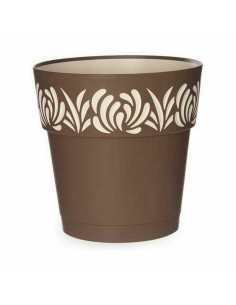 Pot auto-arrosant Stefanplast Gaia Marron Plastique 25 x 25 x 25 cm (6 Unités) 2