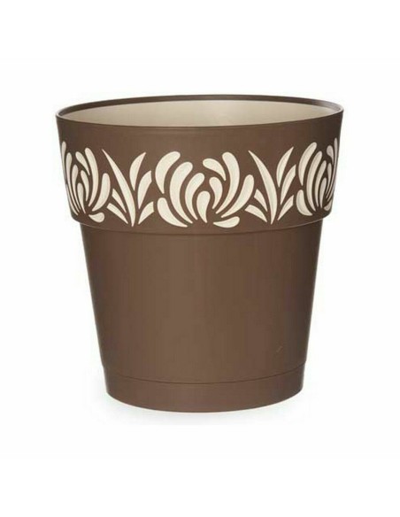Pot auto-arrosant Stefanplast Gaia Marron Plastique 25 x 25 x 25 cm (6 Unités)