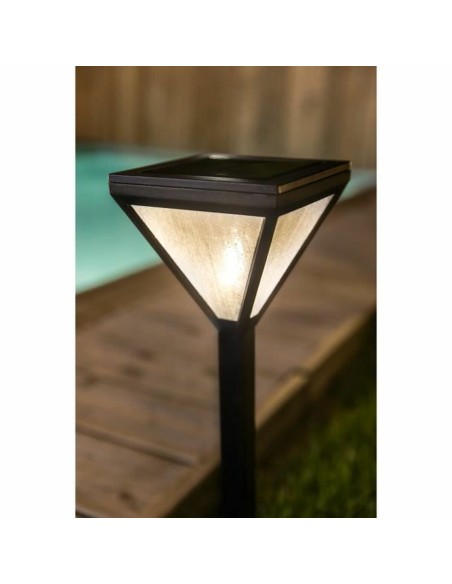 Lampe solaire Galix 25 lm Noir Acier inoxydable