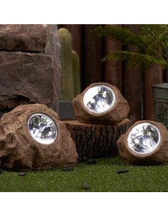 Lampe solaire Lumisky ROCKY BROWN Gris (3 Unités) (3 Pièces) 2