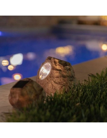 Lampe solaire Lumisky ROCKY BROWN Gris (3 Unités) (3 Pièces)