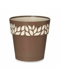 Pot auto-arrosant Stefanplast Cloe Marron Plastique 19 x 19 x 19 cm (12 Unités) 2