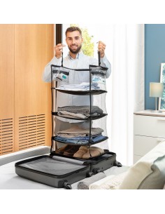 Etagère de rangement pliable portative pour bagages Sleekbag InnovaGoods