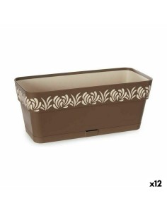 Jardinière Stefanplast Gaia Marron Plastique 13,3 x 12,3 x 29,3 cm (12 Unités)