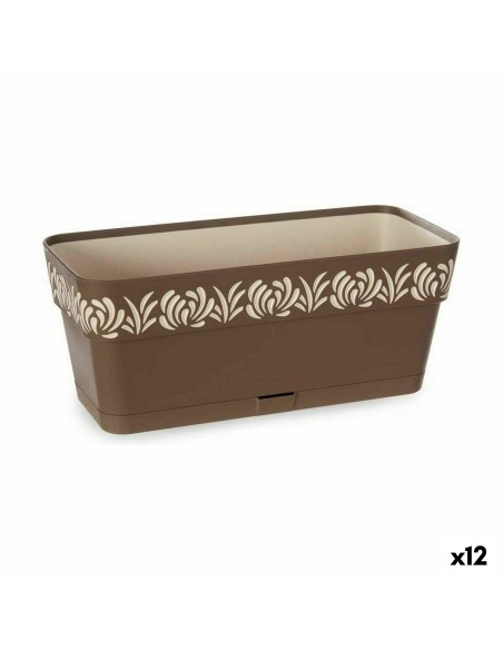 Jardinière Stefanplast Gaia Marron Plastique 13,3 x 12,3 x 29,3 cm (12 Unités)