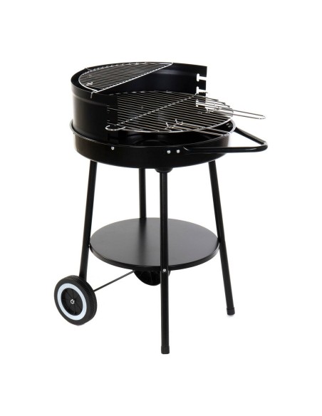 Roues de barbecue au charbon de bois DKD Home Decor Noir Métal Plastique 59 x 49,5 x 82 cm