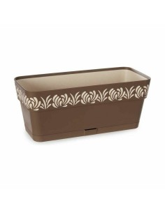 Jardinière Stefanplast Gaia Marron Plastique 13,3 x 12,3 x 29,3 cm (12 Unités) 2