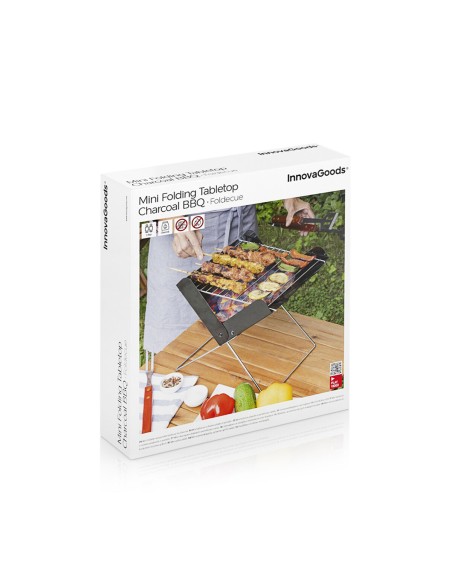 Mini-barbecue Pliable Portable pour Charbon Foldecue InnovaGoods