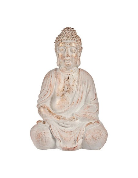 Figure décorative de jardin Ibergarden CC20448 Blanc Doré Polyrésine 24,5 x 50 x 31,8 cm Buda