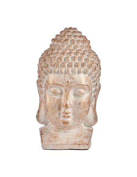 Figure décorative de jardin Ibergarden CC20488 Blanc Doré Polyrésine 35 x 65,5 x 38 cm Tête Buda