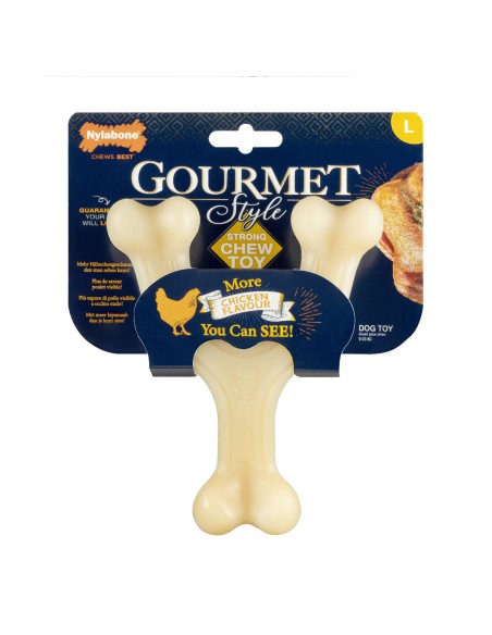 Jouet pour chien Nylabone Poulet 11 Crème animaux