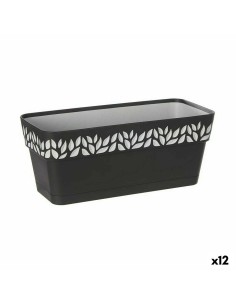 Jardinière Stefanplast Cloe Anthracite Plastique 13,3 x 12,3 x 29,3 cm (12 Unités)