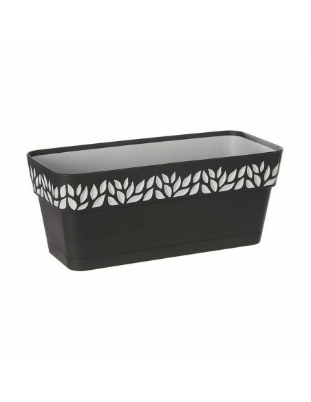 Jardinière Stefanplast Cloe Anthracite Plastique 13,3 x 12,3 x 29,3 cm (12 Unités)