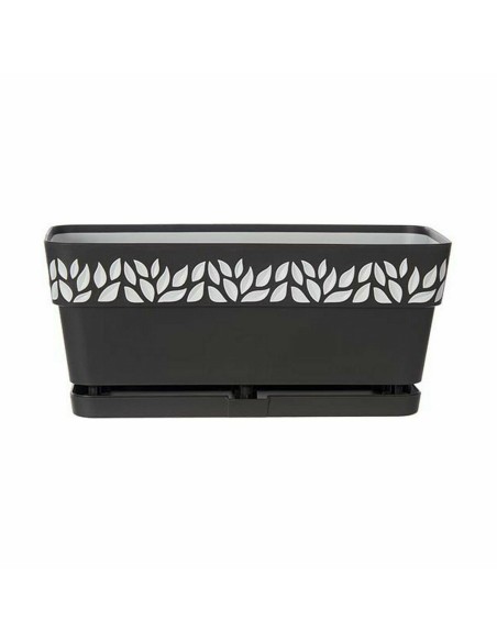 Jardinière Stefanplast Cloe Anthracite Plastique 13,3 x 12,3 x 29,3 cm (12 Unités)
