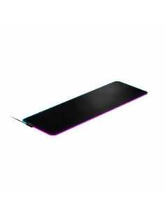 Tapis de Souris SteelSeries QcK Prism Cloth XL Jeux Noir 90 x 30 cm LED RGB Multicouleur
