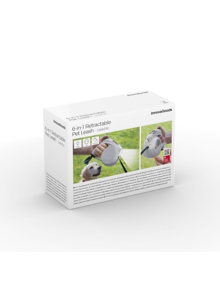 Laisse de chien rétractable 6 en 1 Leashic InnovaGoods