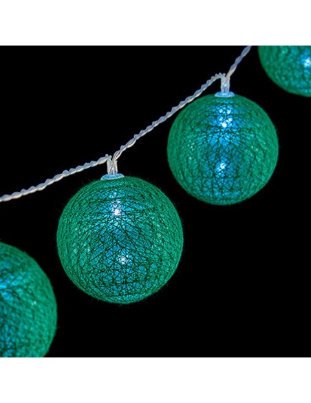 Guirlande de boules LED Ø 5 cm 2 m Vert