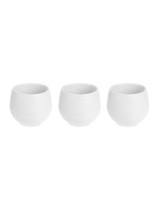 Set de pots Ibergarden ES0501221S3 Blanc Plastique 16,5 x 16,5 x 14,5 cm (4 Unités) 2