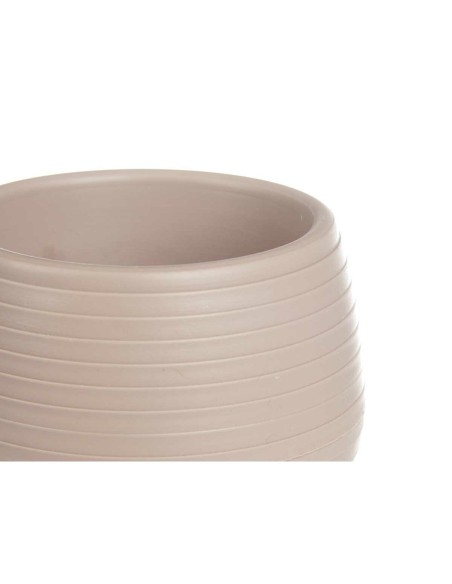 Set de pots Ibergarden ES0501214S3 Taupe Plastique 16,5 x 16,5 x 14,5 cm (4 Unités)