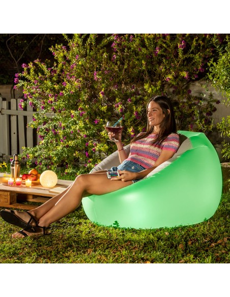 Fauteuil Gonflable avec LED Multicolore et Télécommande Chight InnovaGoods