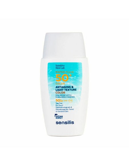 Crème Solaire Avec Couleur Sensilis Antiaging Light Texture Color SPF 50+ 40 ml