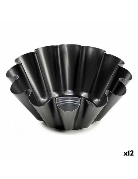 Moule à flan Kinvara 83009 Gris foncé Acier 23 x 8,2 x 23 cm (12 Unités)