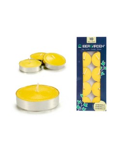 Ensemble de Bougies Ibergarden HL-1010CIT Jaune Métal Cire Citronnelle (24 Unités)