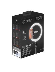 Selfie Ring Light Anneau de Lumière avec Triepied et Télécommande Celly CLICKGHOSTUSBBK 2