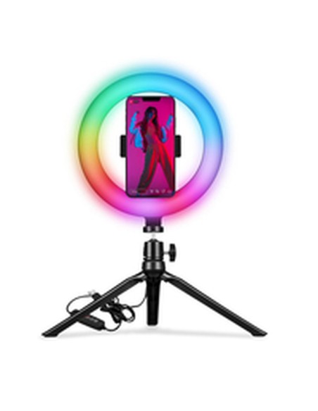 Selfie Ring Light Anneau de Lumière avec Triepied et Télécommande Celly CLICKRINGRGBBK