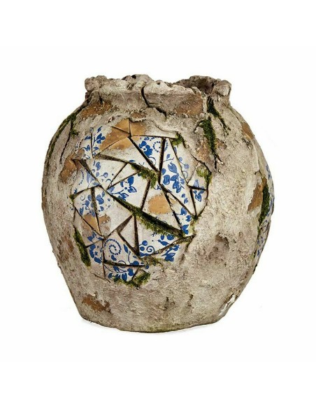 Figure décorative de jardin Ibergarden ZD19026 Polyrésine Vase 27 x 27 x 27 cm (2 Unités)