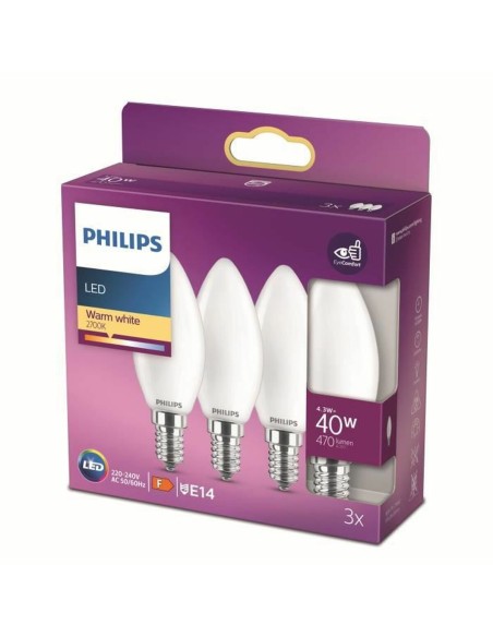 Lampe LED Philips 8719514272170 40 W F E14 (2700 K) (3 Unités)
