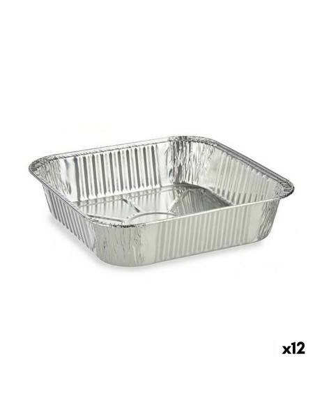 Lot de plateaux pour aliments Kinvara 23241 Jetable Carré 12 Unités