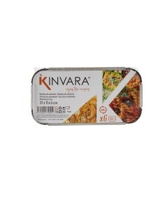 Lot de plateaux pour aliments Kinvara 16153 Jetable Avec couvercle 12 Unités