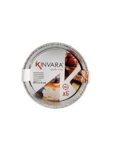 Lot de plateaux pour aliments Kinvara 30268 Jetable Rond 12 Unités