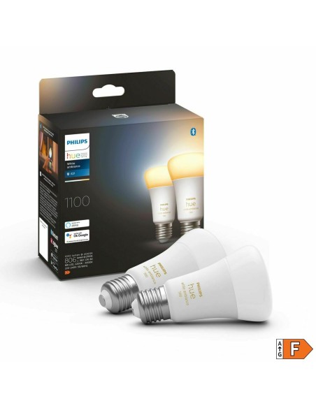 Ampoule à Puce Philips Pack de 2 E27 Blanc F E27 (2200K) (6500 K)
