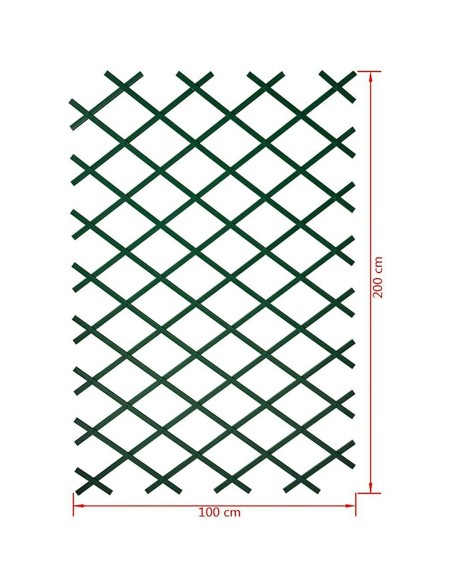 Treillis Nature Dépliable Vert Plastique 1 x 2 m