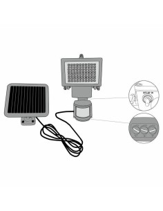 Spot solaire Galix Détecteur de Mouvement Noir Plastique 13,5 x 13,5 x 20 cm 2